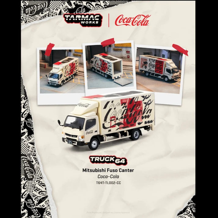 Tarmac Works Truck64 1:64 Mitsubishi Fuso Canter – Coca-Cola – T64T-TL002-CC