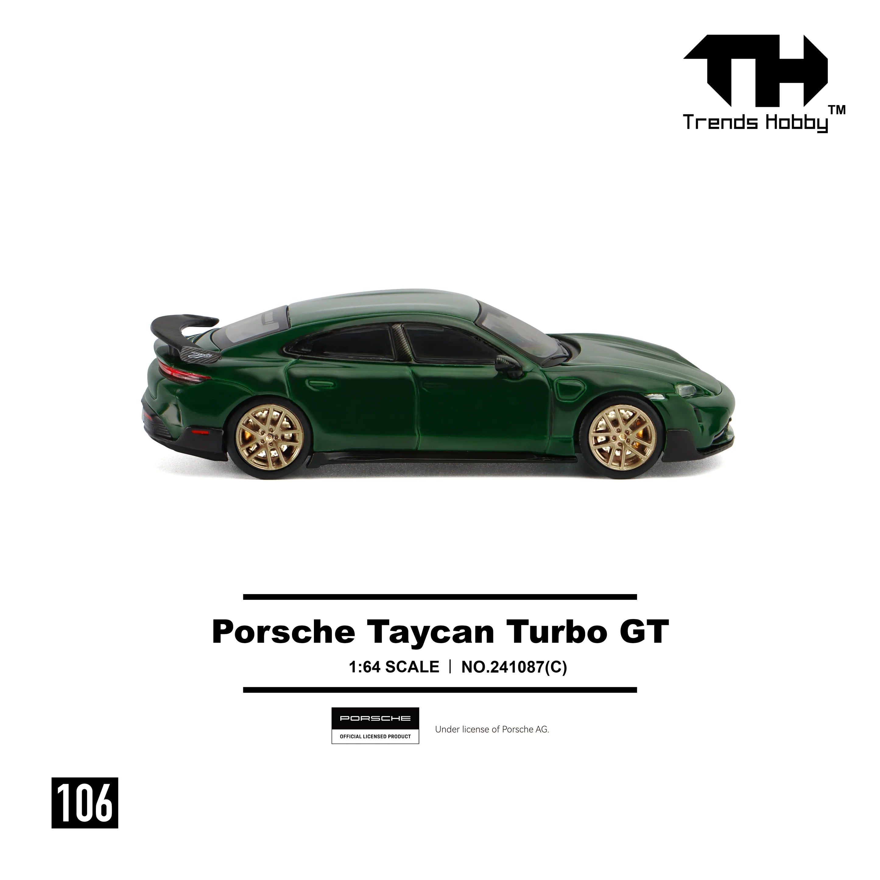 Porsche Taycan Turbo GT vert 1:64 - Trends Hobby - 241087C