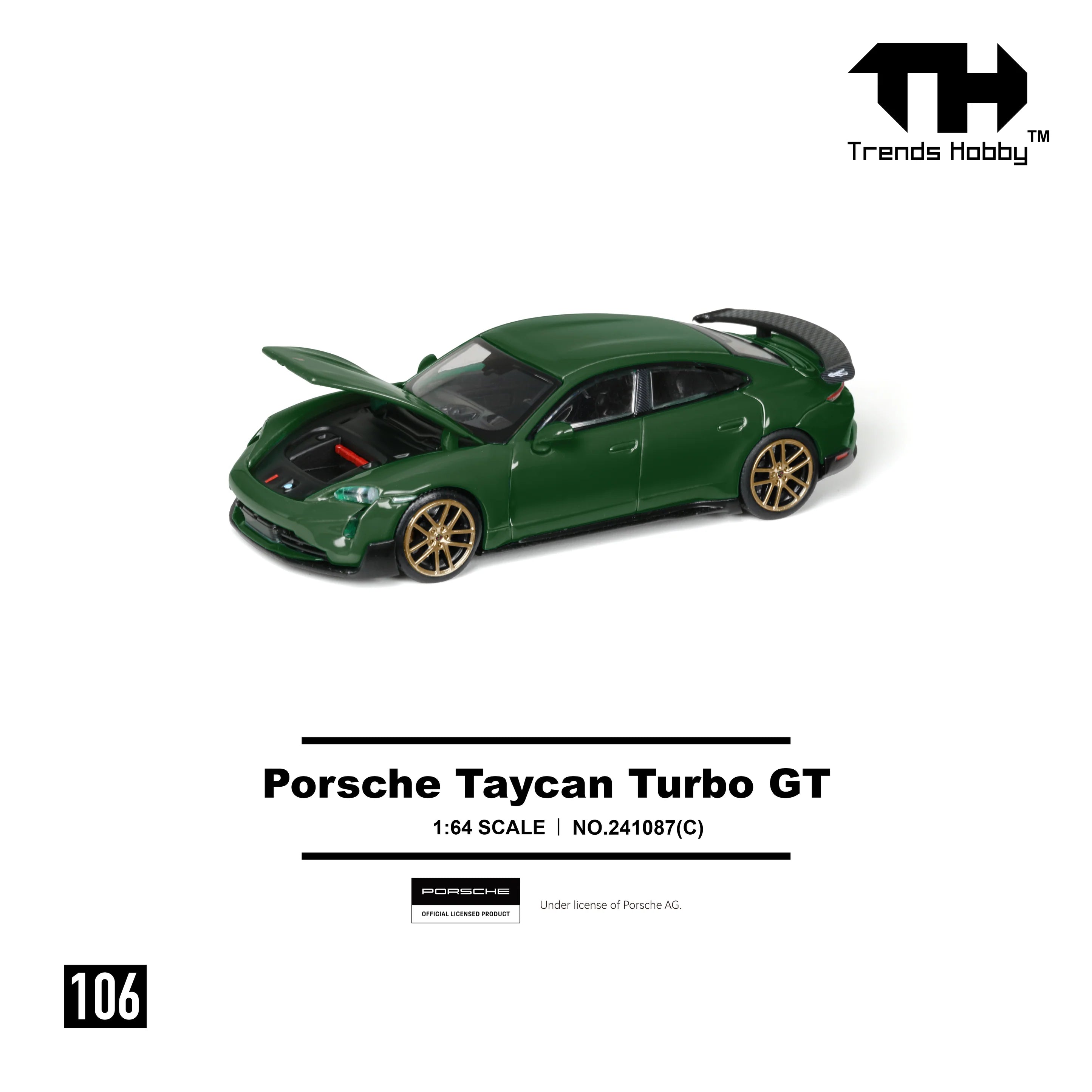 Porsche Taycan Turbo GT vert 1:64 - Trends Hobby - 241087C