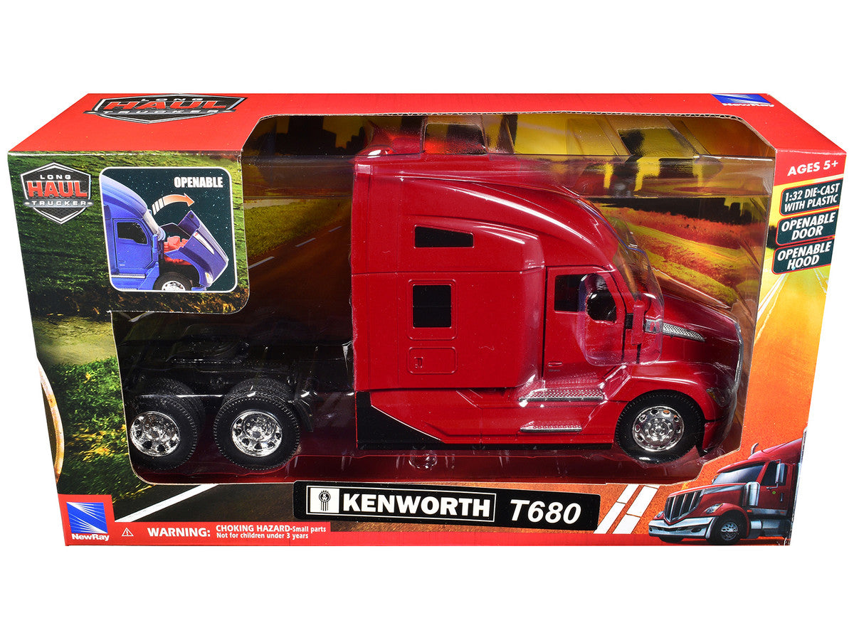 Kenworth T680 Open Hood – Red
