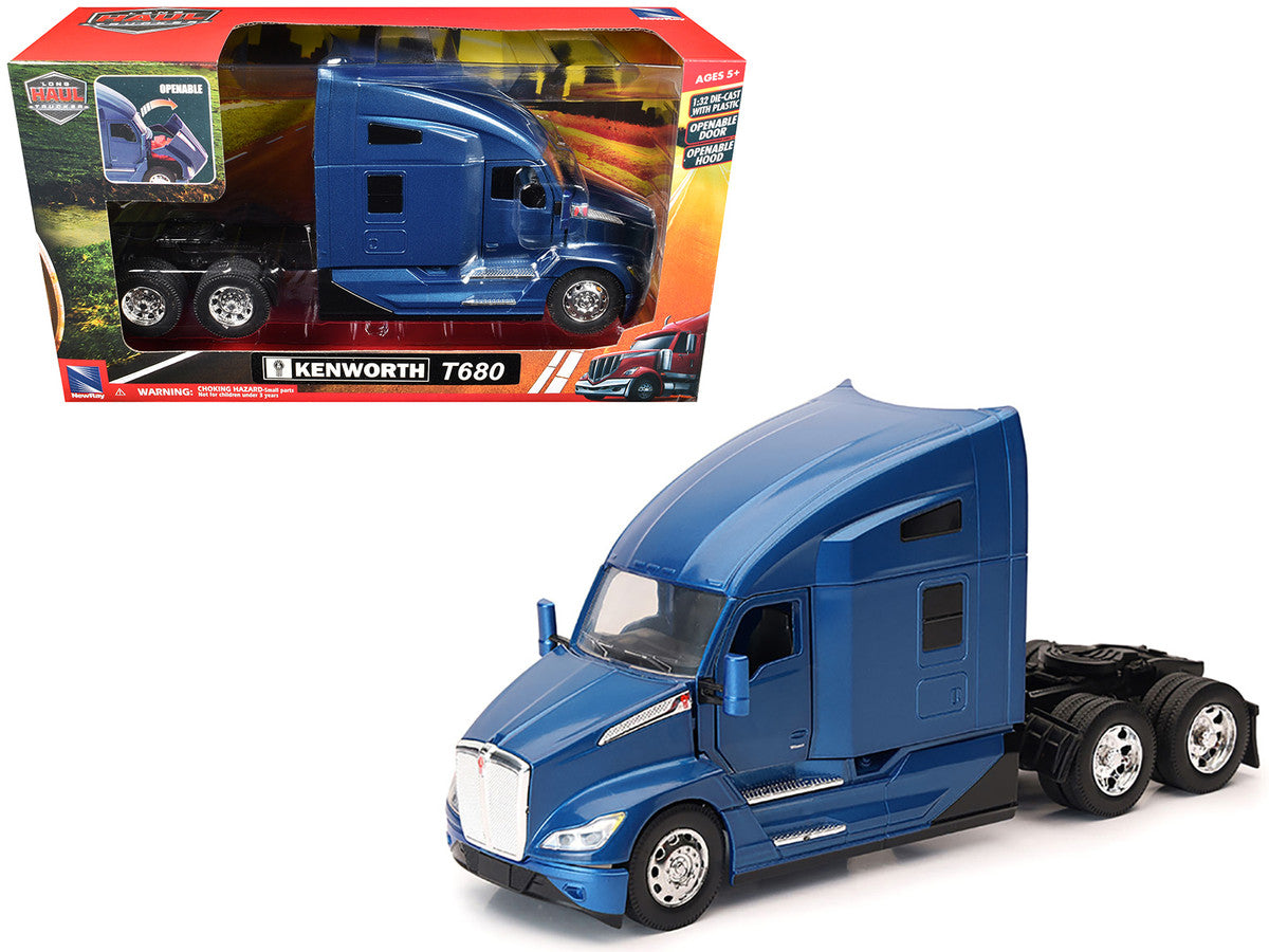 Kenworth T680 capot ouvrant – Bleu