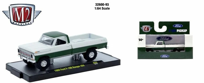 1969 Ford F-100 Ranger 4X4 (M2 Machines Detroit Muscle 32600-93)