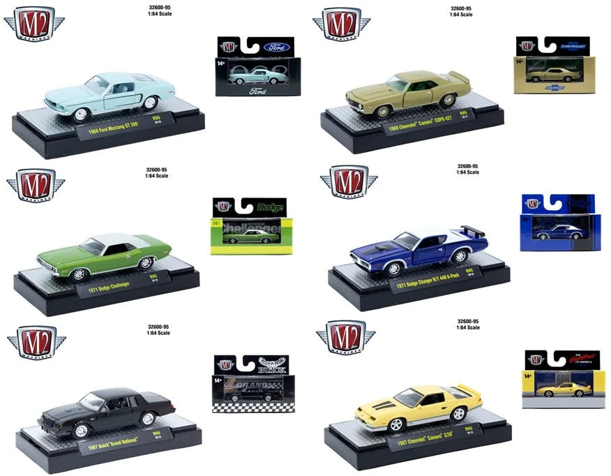 M2 Machines 1:64 Ensemble-Set Detroit-Muscle Release 95 Assortment (32600-95)