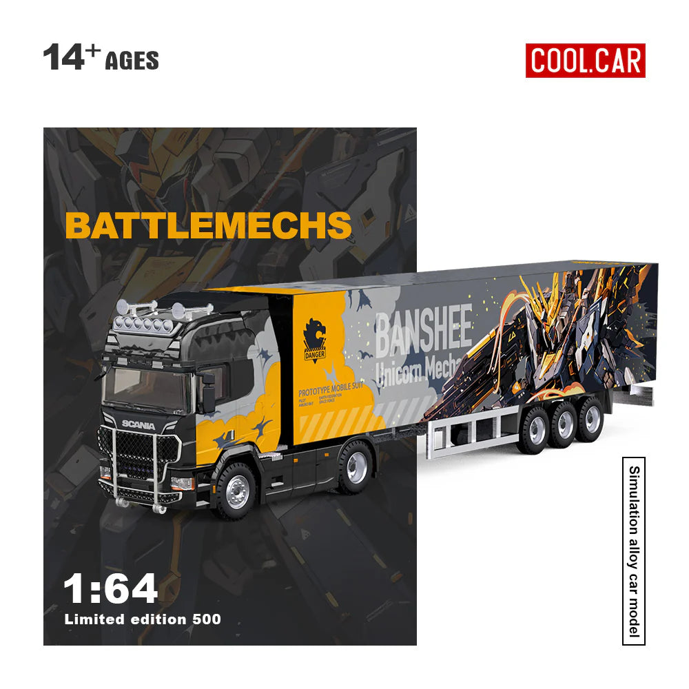 CoolCar 1/64 - Scania Container Truck- Unicorn Mecha Livery CC644022