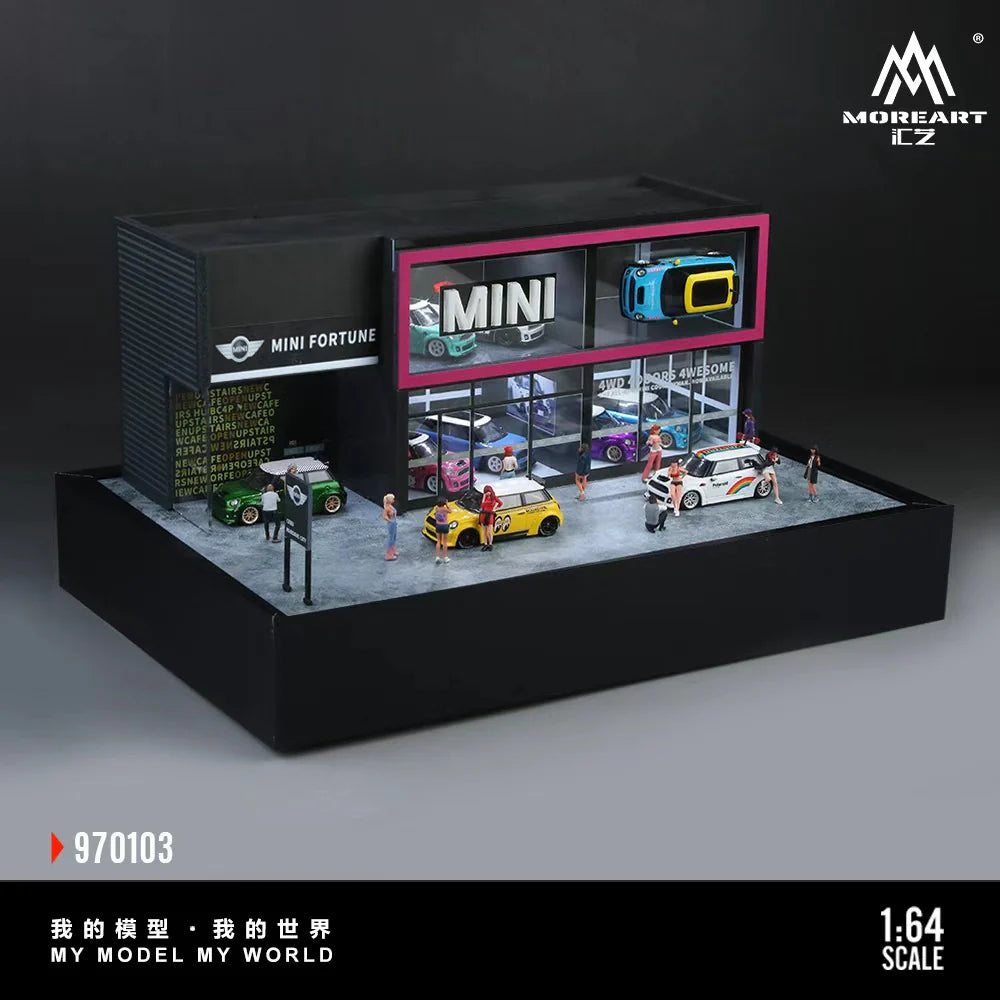 MoreArt Diorama 1:64- MINI CAR SHOWROOM MO970103