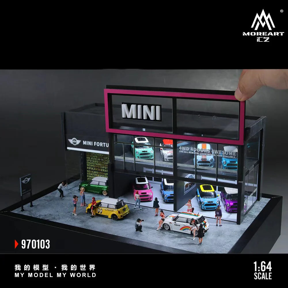 MoreArt Diorama 1:64- MINI CAR SHOWROOM MO970103