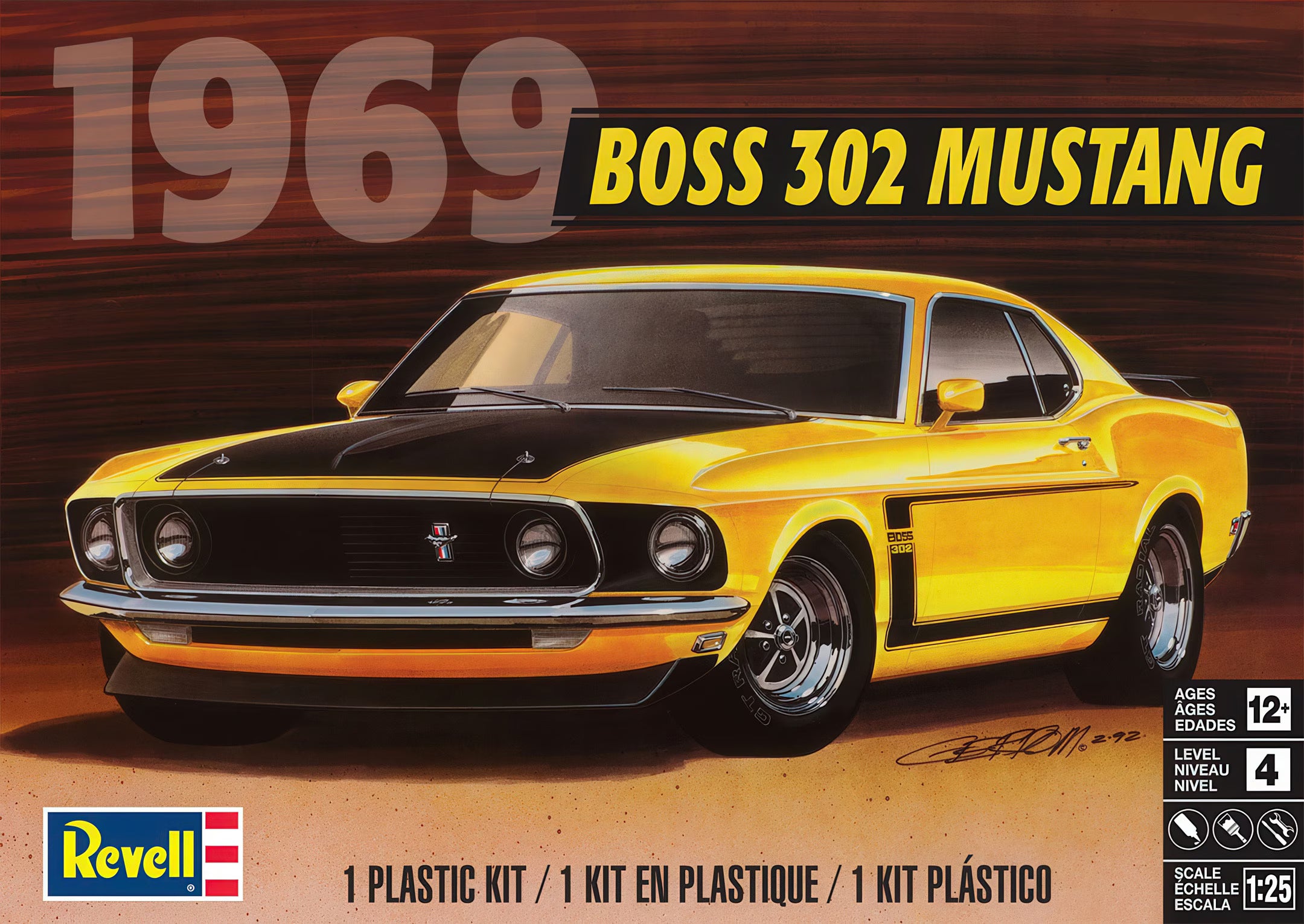 Revell 1969 Boss 302 Mustang 1/25 Scale Model Kit 85-4313