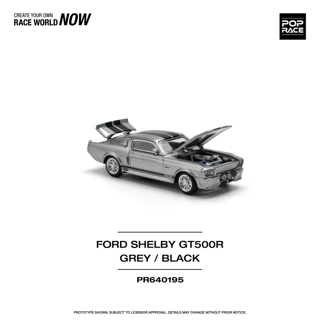 POPRACE-1967 SHELBY MUSTANG GT500 - GREY/BLACK (PR640195)