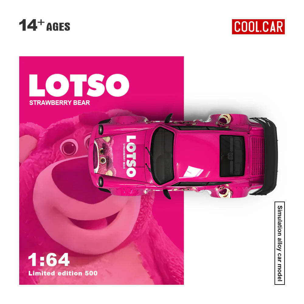 CoolCar 1:64- Porsche 964- LOTSO STRAWBERRY BEAR CC640878