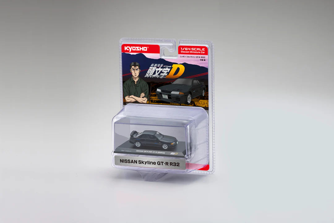 KYOSHO 1:64: Nissan Skyline GT-R (BNR32) RHD (Right Hand Drive) Black "Initial D" Manga