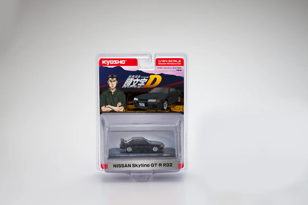 KYOSHO 1:64: Nissan Skyline GT-R (BNR32) RHD (Right Hand Drive) Black "Initial D" Manga