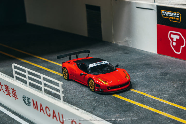 (PRE-ORDER 2025) Tarmac Works 1:64, Ferrari 458 Italia GT3 Red Road64
