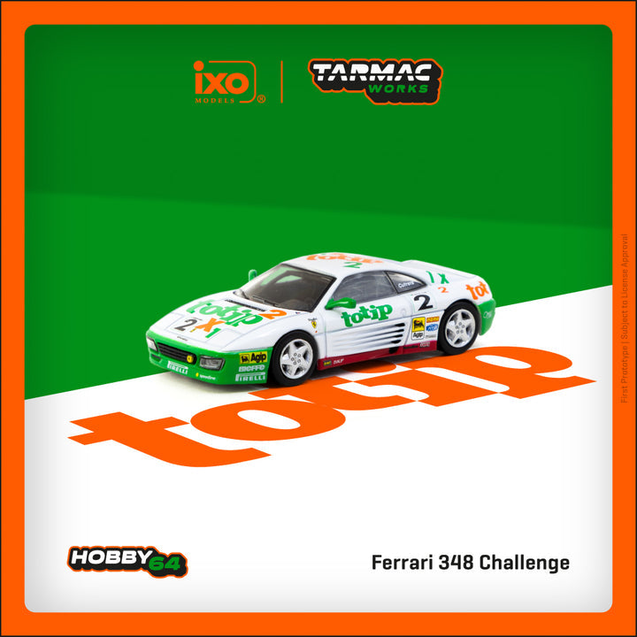 Tarmac Works 1:64-Ferrari 348 Challenge 1993 Paolo Cutrera (T64-082-93CHA02)