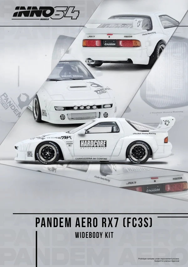 INNO64-MAZDA RX7 (FC3S) "PANDEM AERO" Widebody Kit IN64-RX7FCP-WHI1