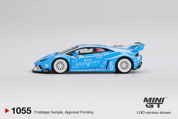 (PRE-ORDER 2025) Mini GT- LB★WORKS Lamborghini Huracán GT GRAVITY – Blue MGT01055