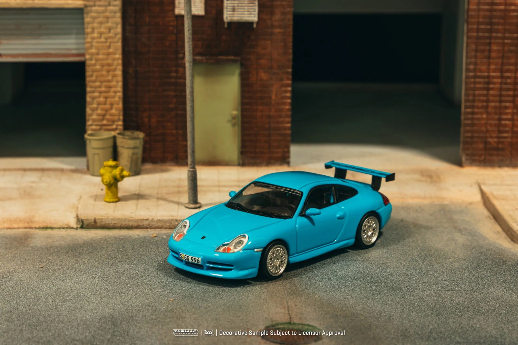 TARMAC WORKS GLOBAL64 1/64-Porsche 911 GT3 (type 996) Light Blue T64G-069-BL