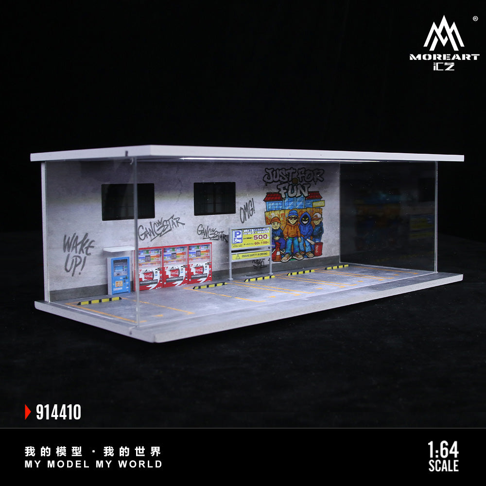 MoreArt Diorama 1:64- Art Graffiti Wall - Lighted Scene Diorama MO914410