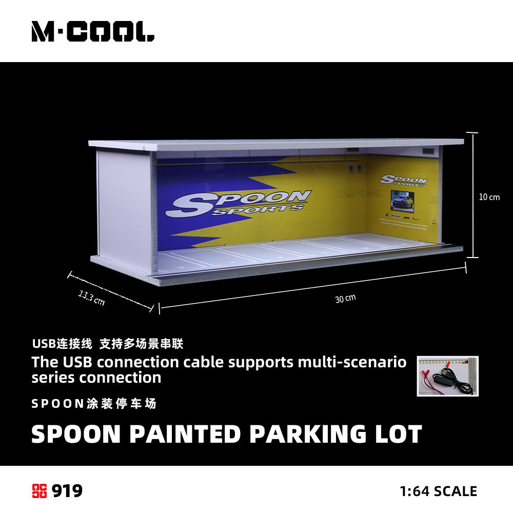 M·COOL 1:64 C-SPOON Painted Parking Lot - With Lights MC914919