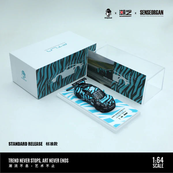 ModernArt 1:64- Porsche 911 CUP (Grey-Blue) Thorn