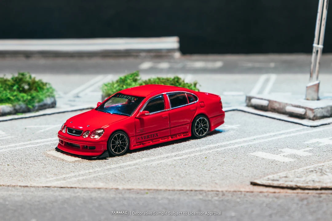 VERTEX Toyota Aristo JZS161 Red 1:64 with Trading Cards – Tarmac Works Global64 T64G-081-RE