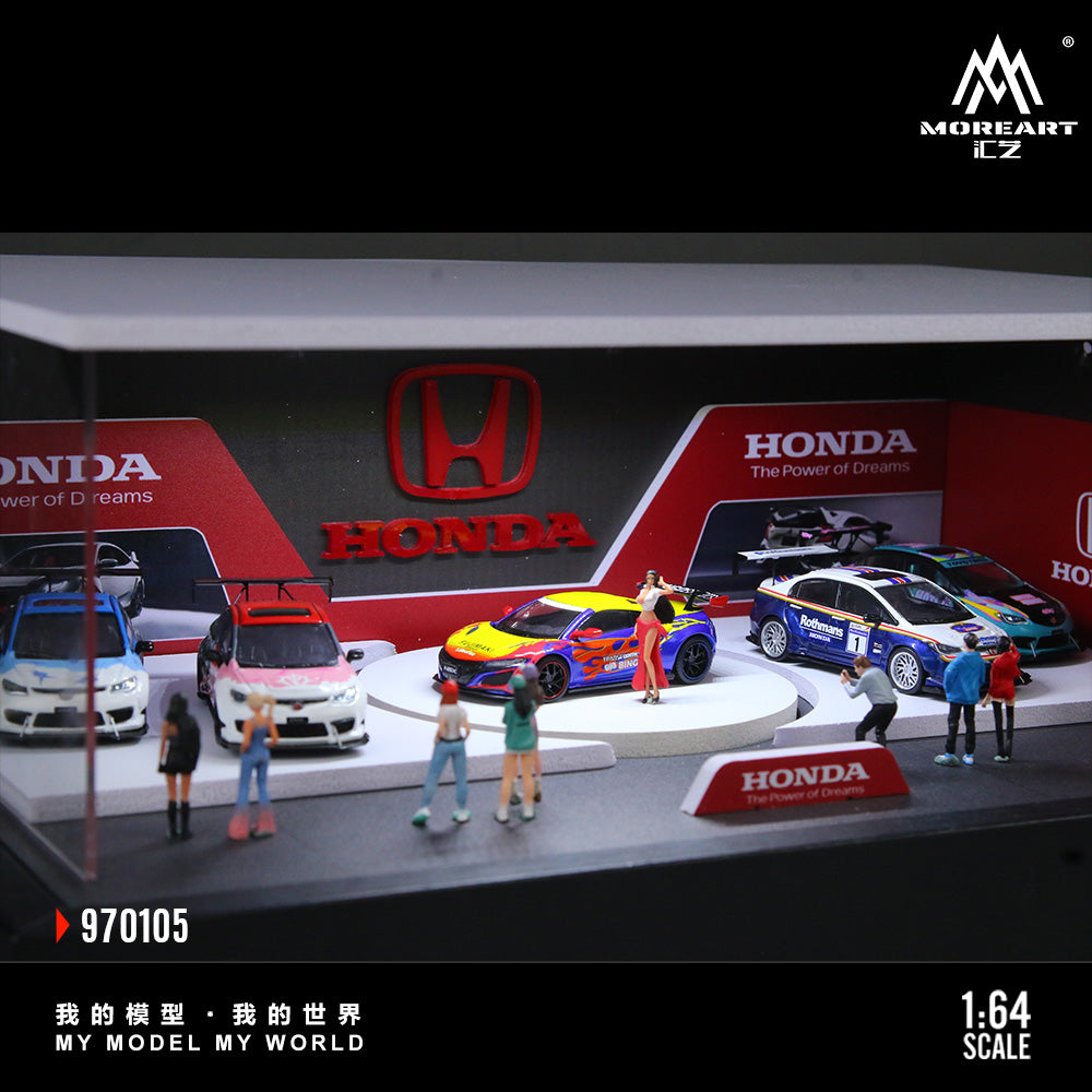 MoreArt Kiosque d’Exposition Rotatif Honda 1:64 MO970105