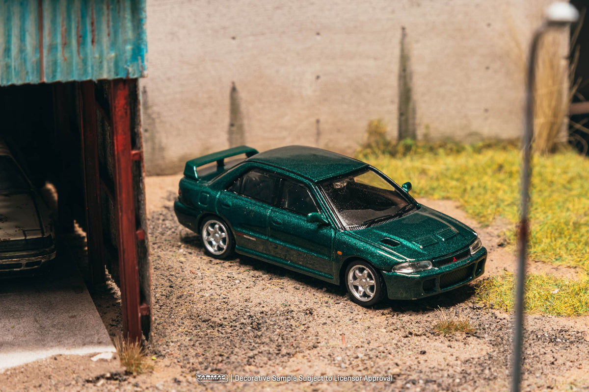 Tarmac Works Global64 1:64 Mitsubishi Lancer GSR Evolution – Green Metallic – T64G-048-GR