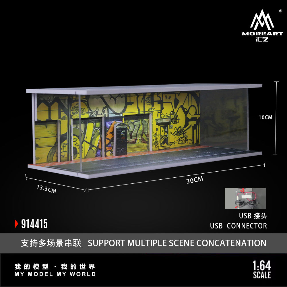 Graffiti de Rue avec Éclairage 1:64 – MoreArt MO914415