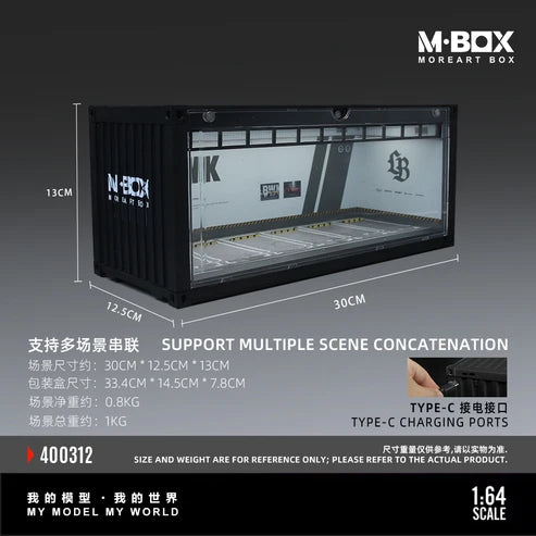 Scène conteneur de rangement LBWK avec éclairage LED 1:64 – MBOX MB400312