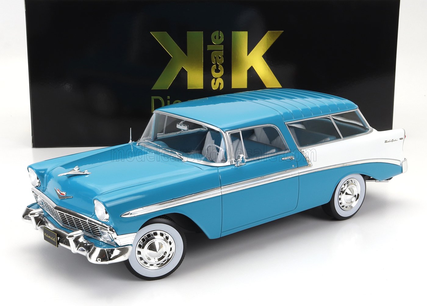 CHEVROLET -1956 BEL AIR NOMAD SW STATION WAGON CUSTOM (TURQUOISE WHITE)