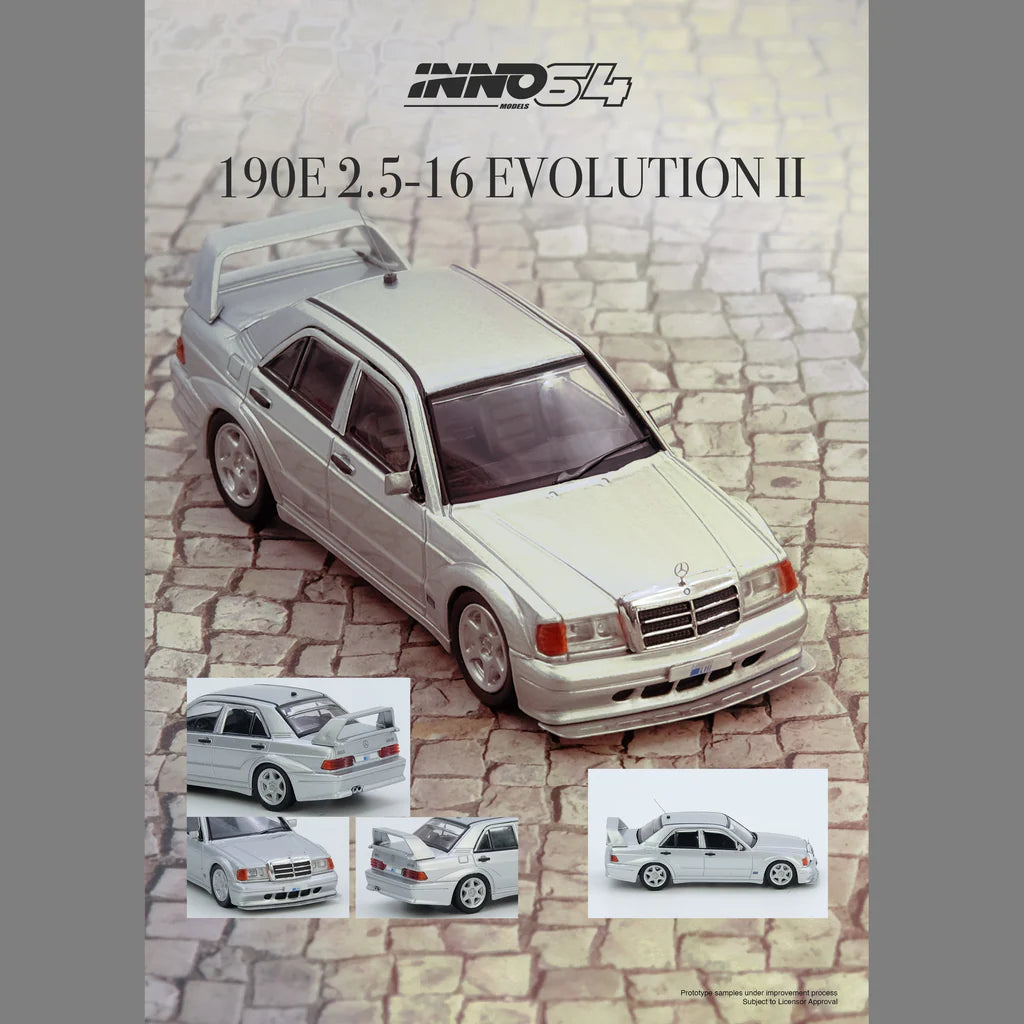 INNO64 1/64-MERCEDES BENZ 190E Silver (IN64-190E-SIL)