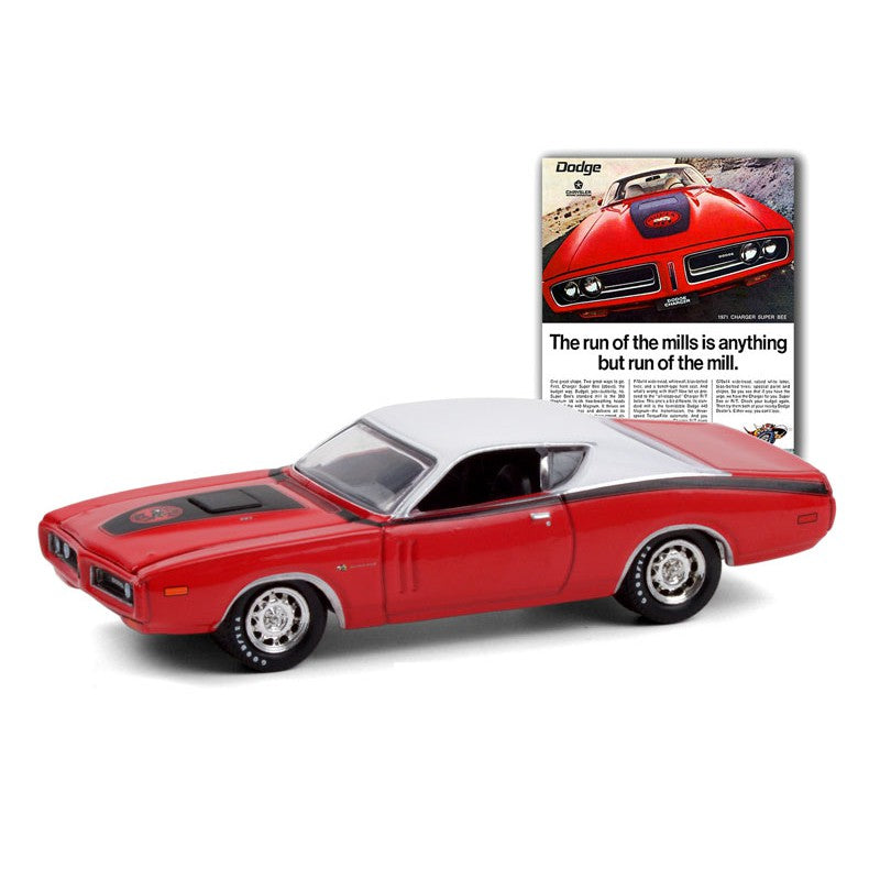 1971 Dodge Charger Super Bee The Run Of The Mills -Vintage Ad Cars 1:64