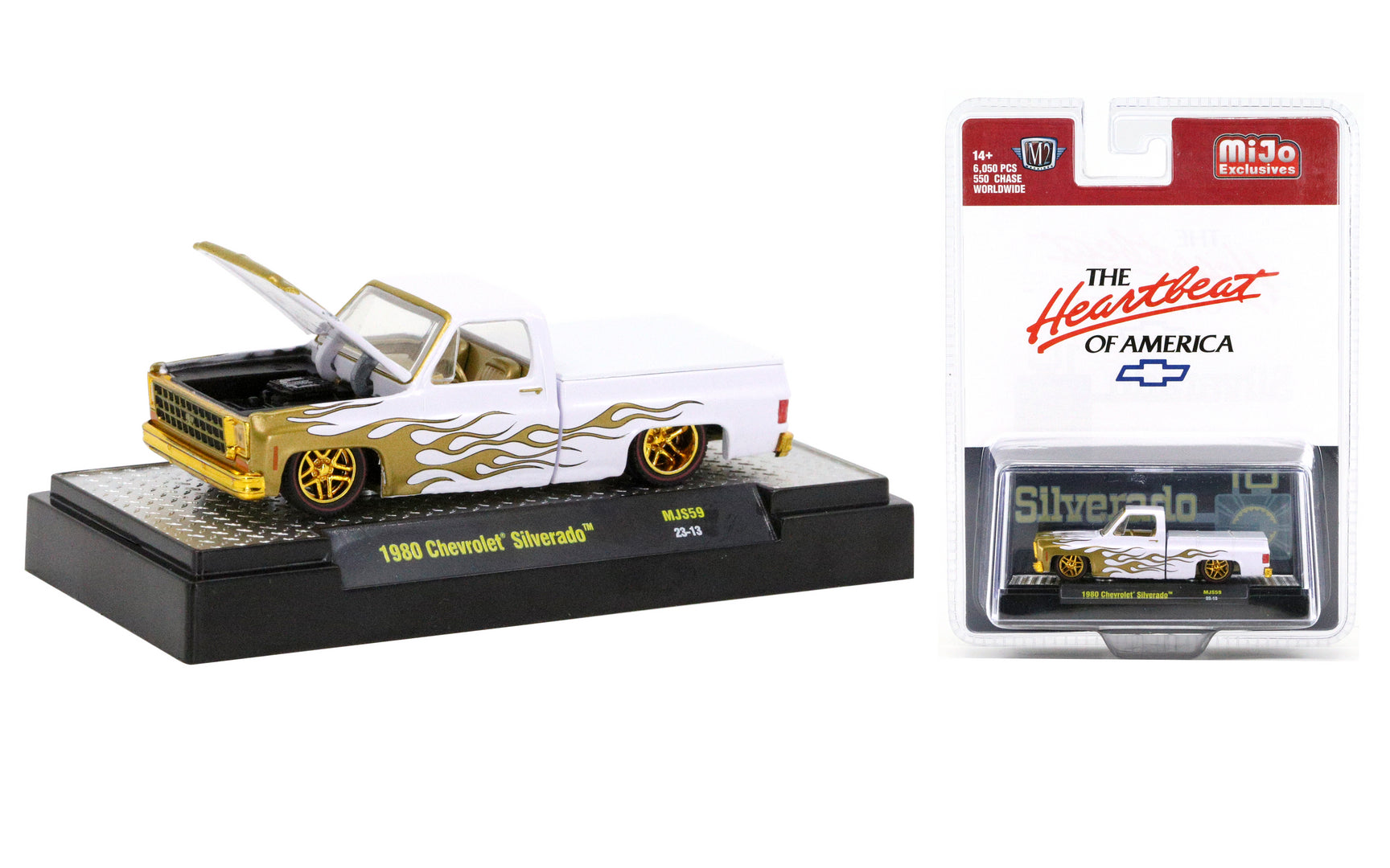 Chase Cars-1980 CHEVROLET SILVERADO WHITE & GOLD FLAMES