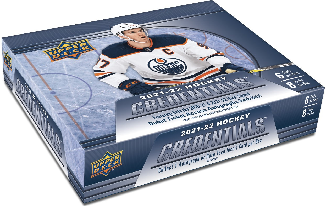 2021-22 Upper Deck Hockey CREDENTIALS Hobby box
