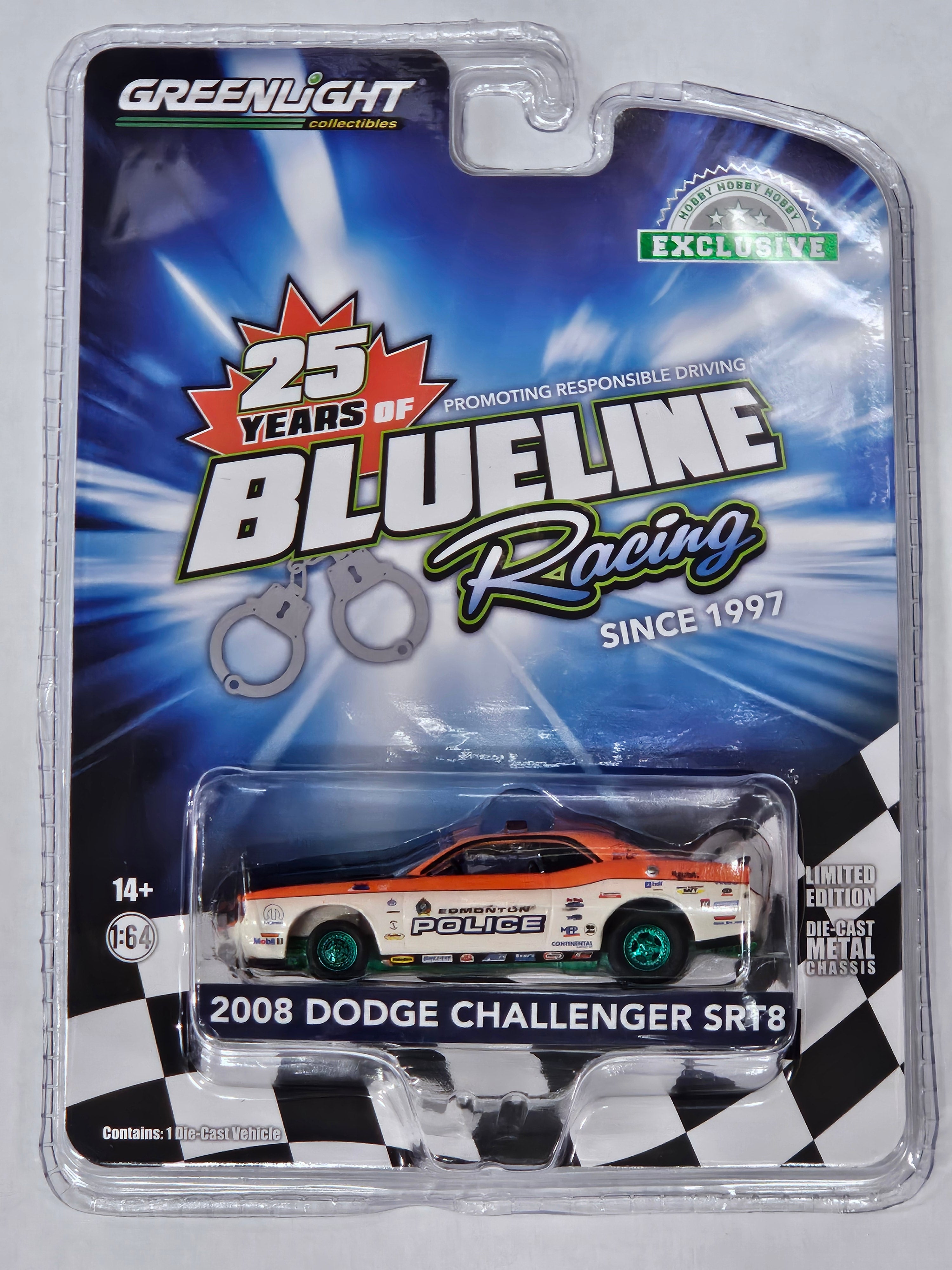 CHASE GREEN MACHINE- 2008 Dodge Challenger R/T Police Edmonton "Blue Line Racing 25 Year"