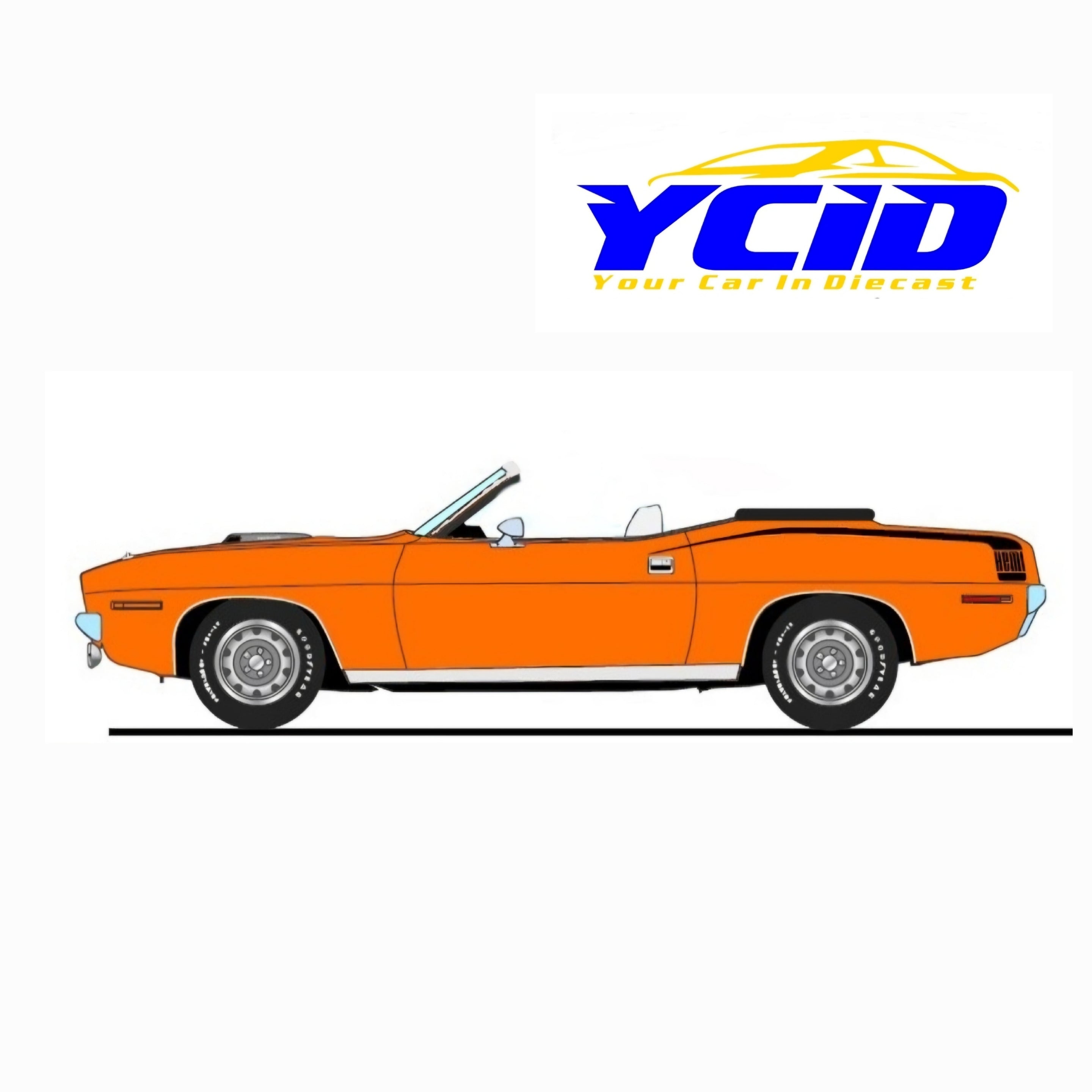 (PREORDER Q1, 2025) 1970 Hemi Cuda Convertible, Vitamin C Orange (Lim