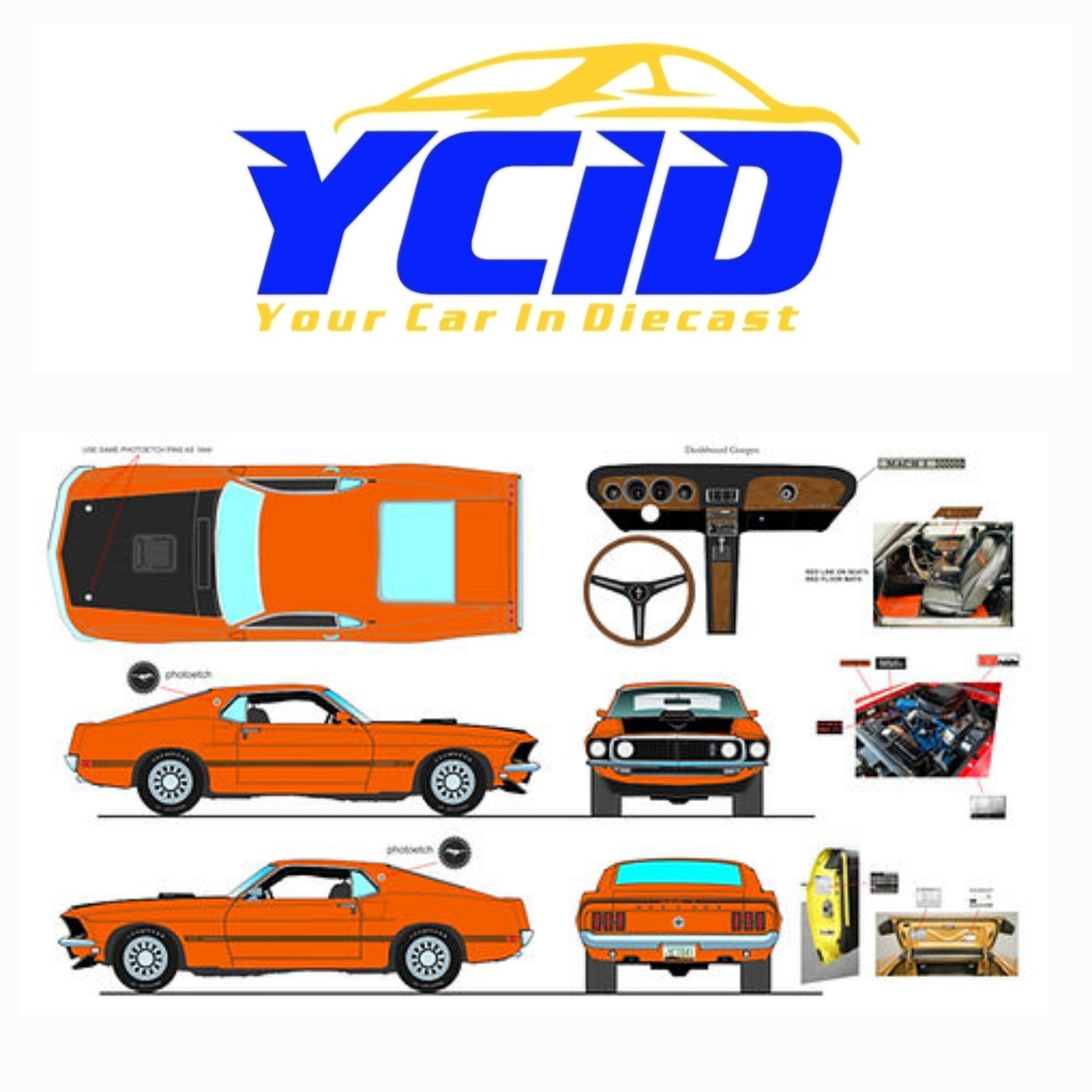 (PRE-ORDER Q2, 2025) 1969 Mustang Mach 1, Madagascar Orange (Limitée à 199 unités seulement-Limited to 199 units only)