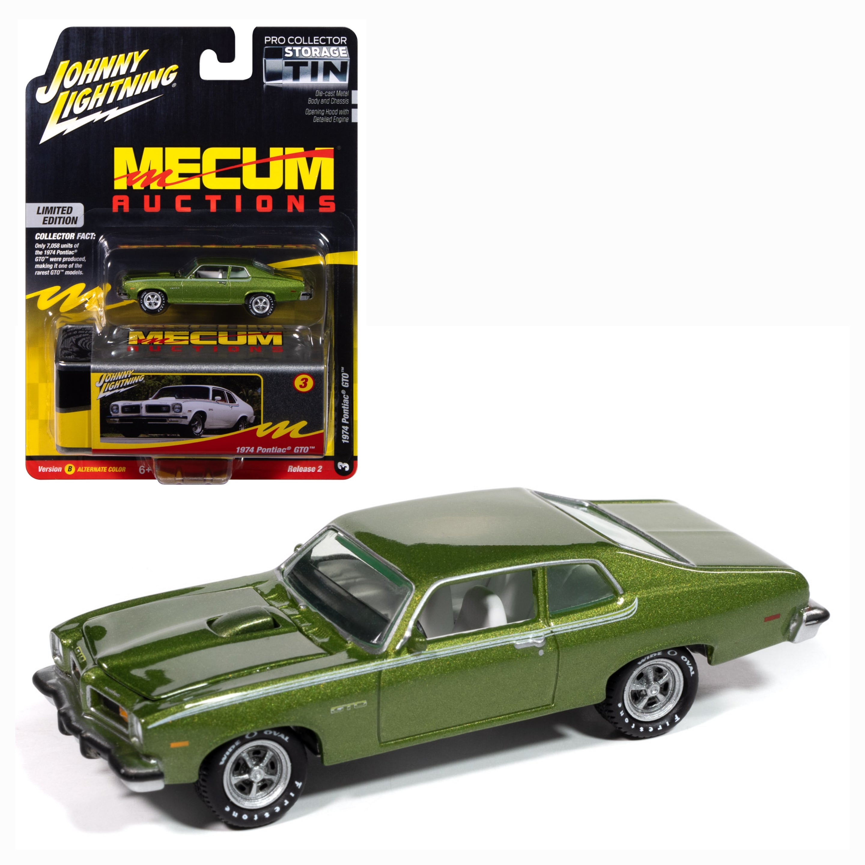 1974 Pontiac GTO Mecum Auctions in Limefire Green with Green Stripe (1 par client- 1 per customer)