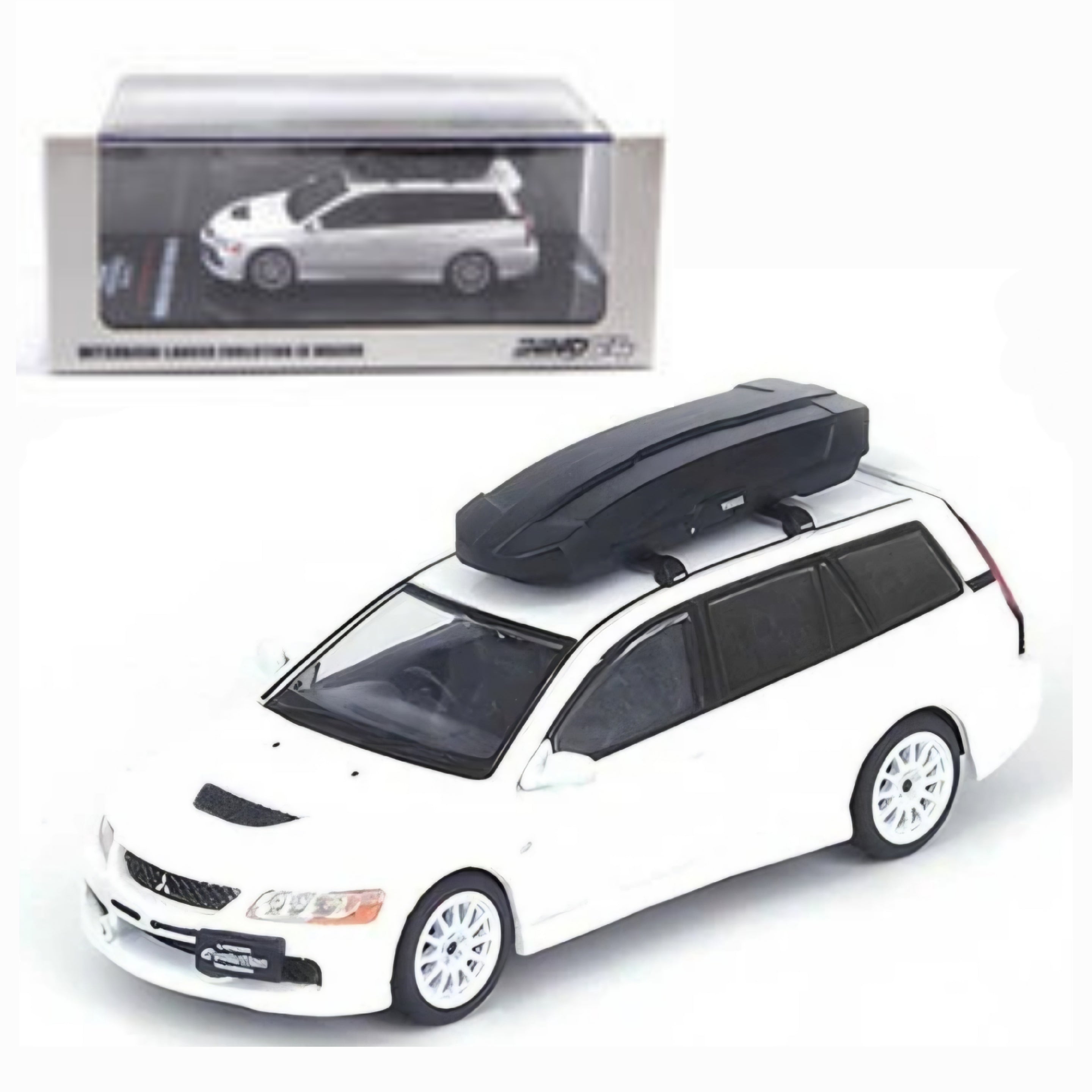 Mitsubishi Lancer Evolution IX Wagon Avec Coffre De Toit (Blanc)