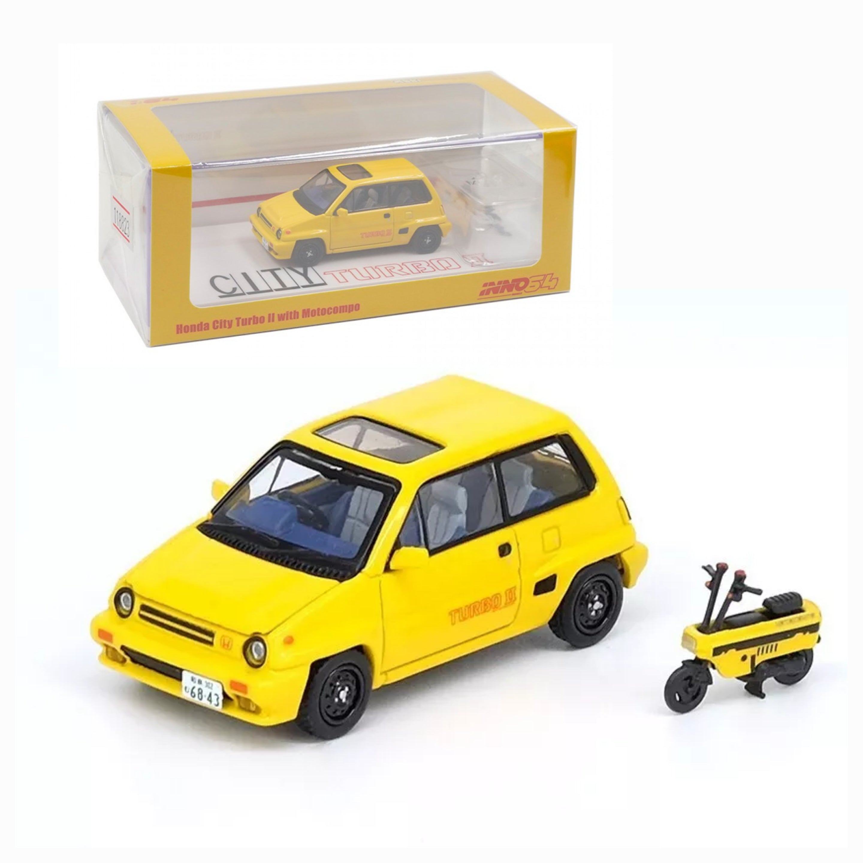 Honda City Turbo II Avec Motocompo (Jaune)