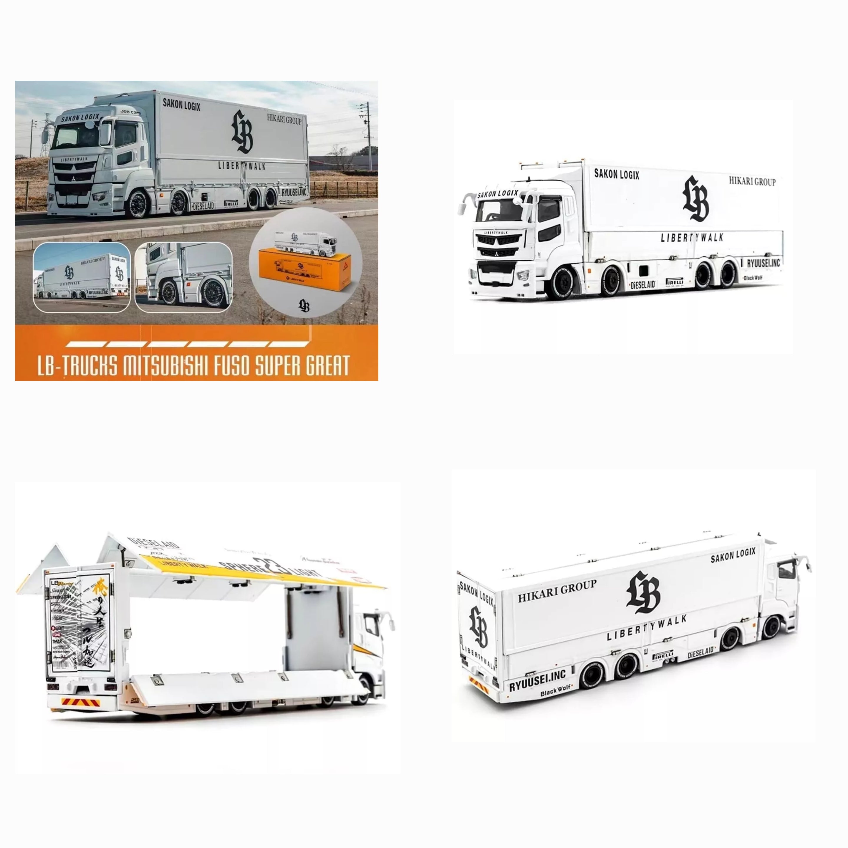 LBWK-Trucks Mitsubishi Fuso Super Great Transporter Sakon Logix