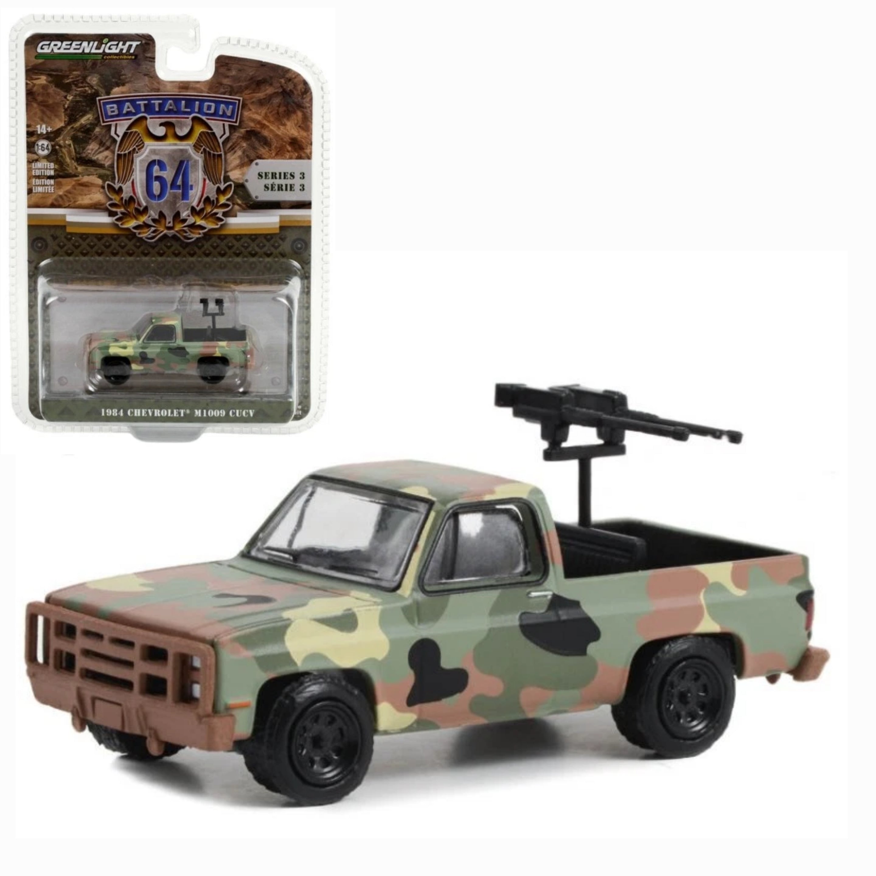 1984 Chevrolet M1009 CUCV Pickup in Camouflage with Mounted Machine Guns