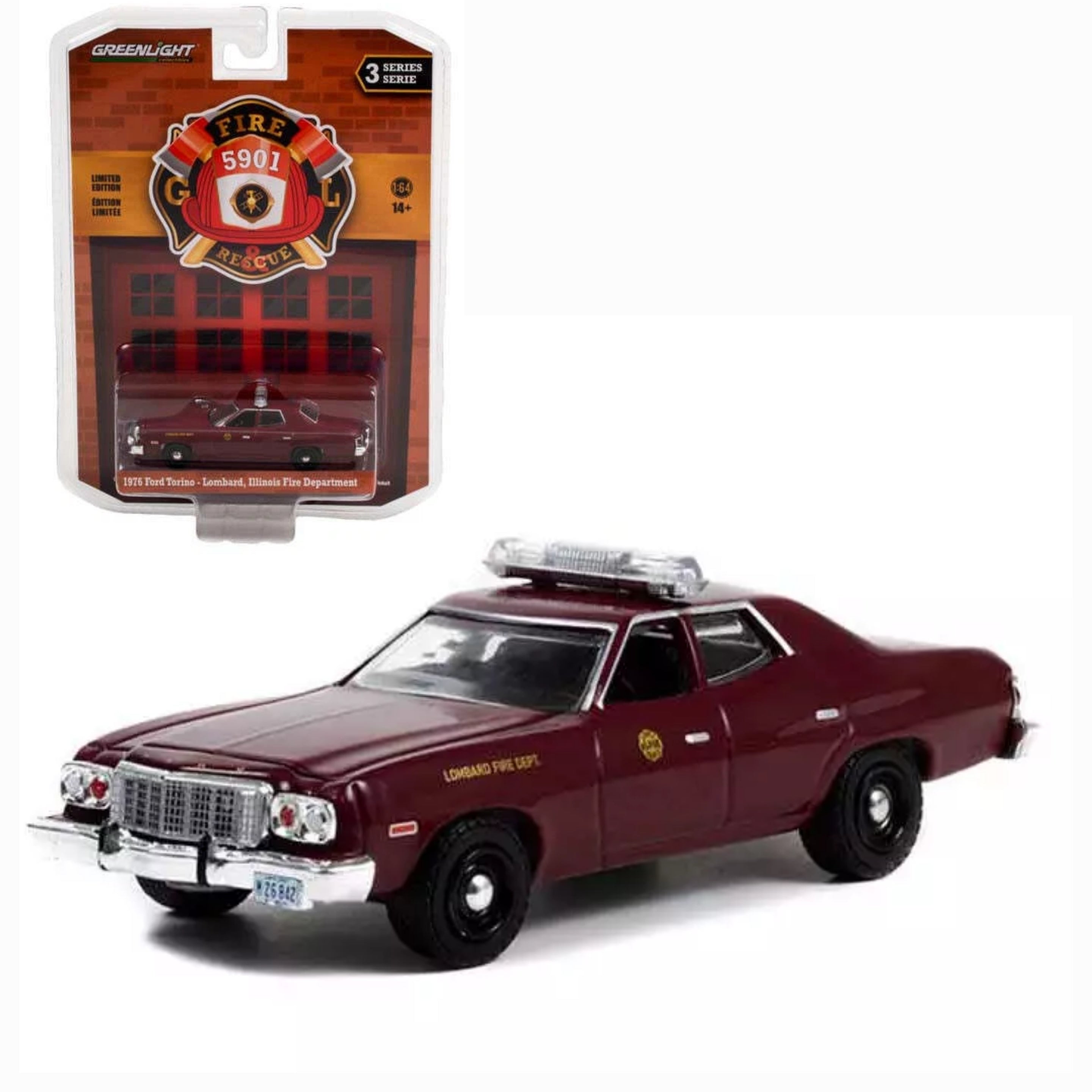 1976 Torino Maroon Lombard Fire Department (Illinois)