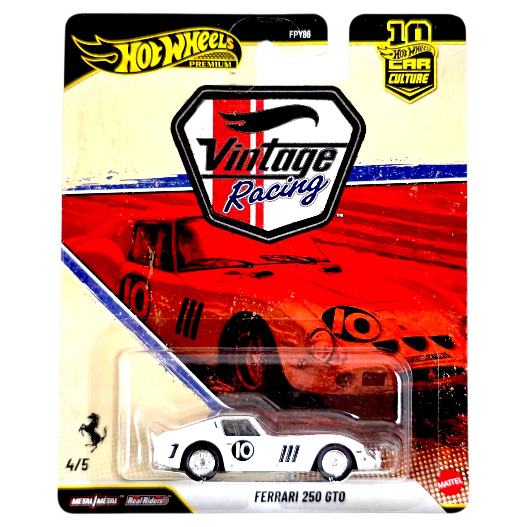 4/5 Ferrari 250 GTO - Hot Wheels 1:64 Car Culture 2026 T Case Vintage Racing Assortiment - JKF25