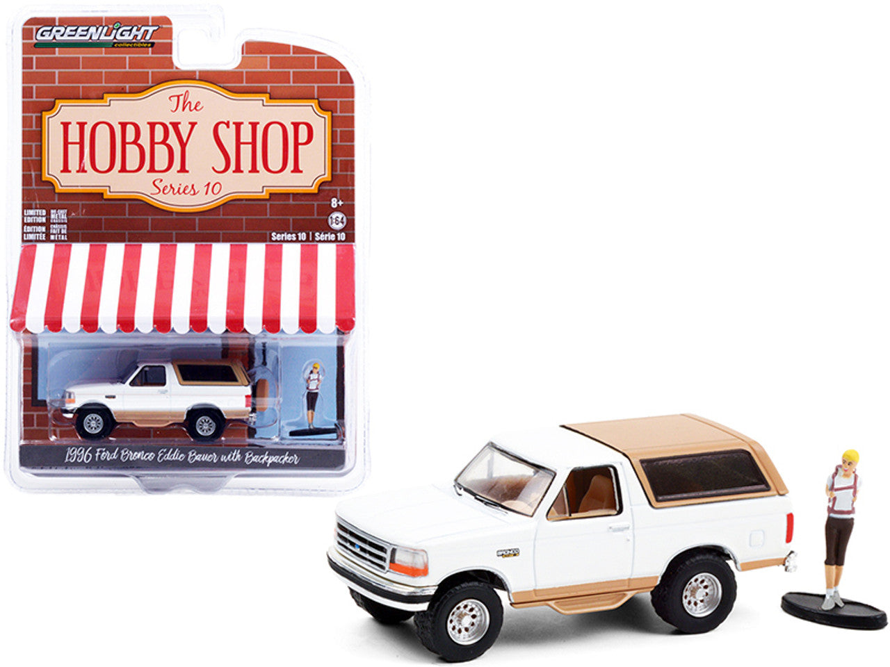 1996 Ford Bronco Eddie Bauer with Backpacker Figurine , The Hobby Shop Series 10