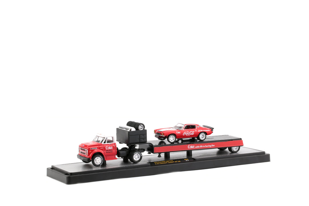 Coca-Cola-1970 Chevrolet C60 & 1970 Chevrolet Camaro SS 396 (M2 Machines Auto-Haulers 56000-RCO2)