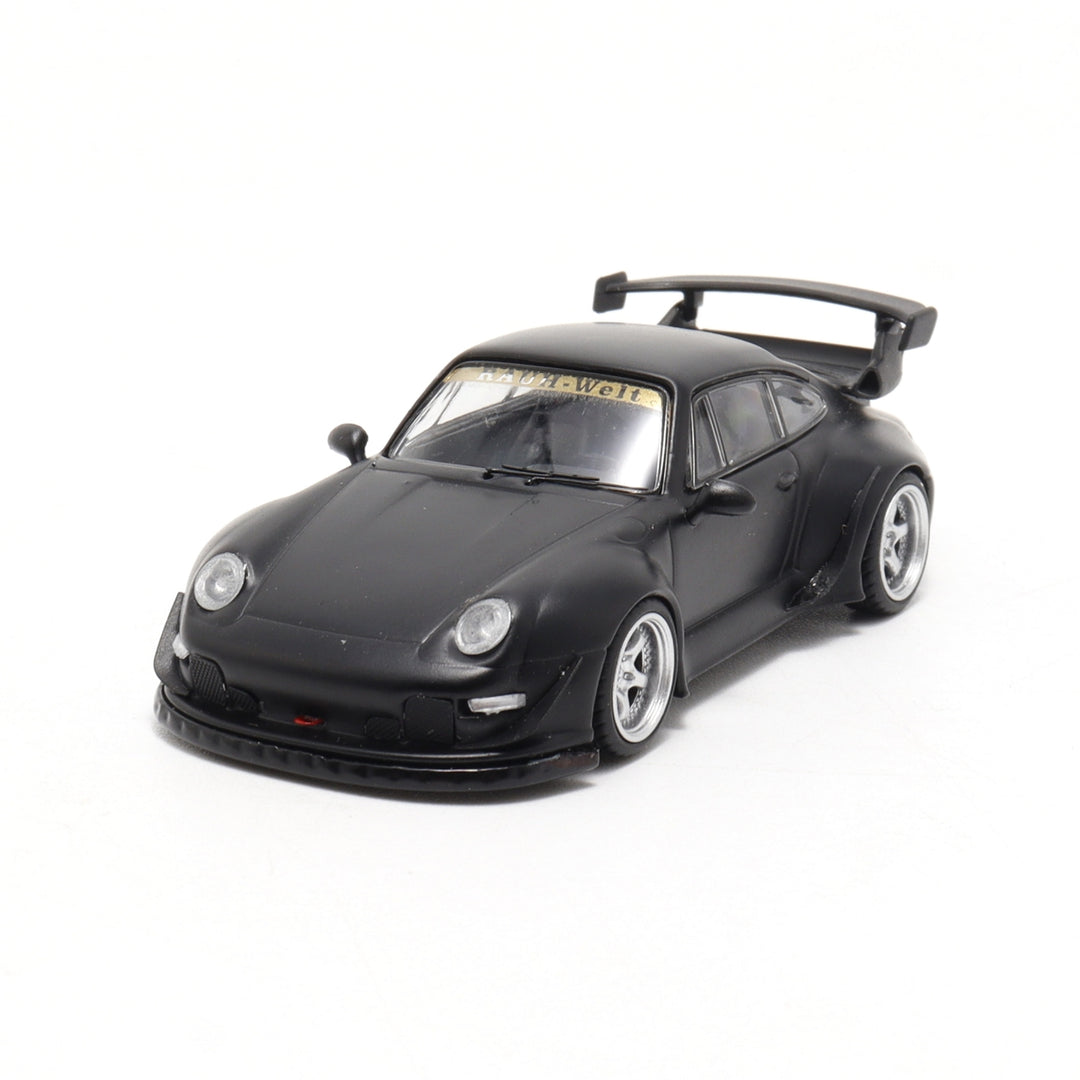DECODE- Porsche RWB 964 (matte black-silver rims) DE64002