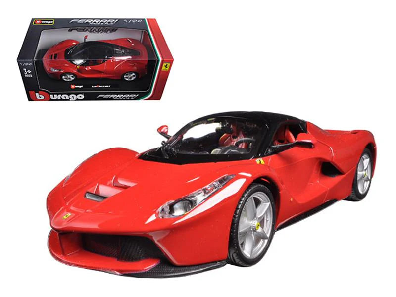Bburago-1:24 Ferrari LaFerrari -- Red -- Race & Play 18-26001RD