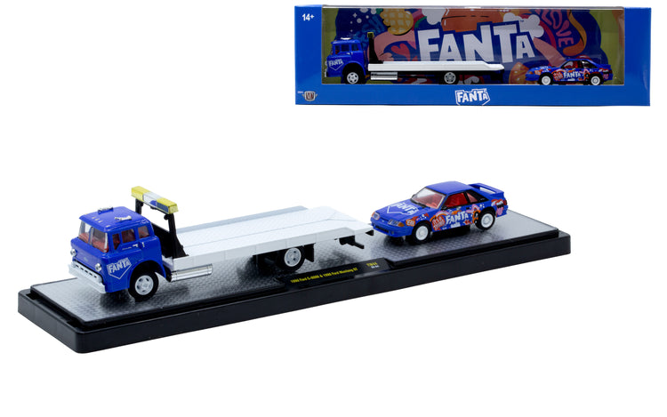 Fanta – 1990 Ford C-8000 & 1990 Ford Mustang GT (56000-TW44C) (M2 Machines Auto-Haulers Coca-Cola Release TW44)