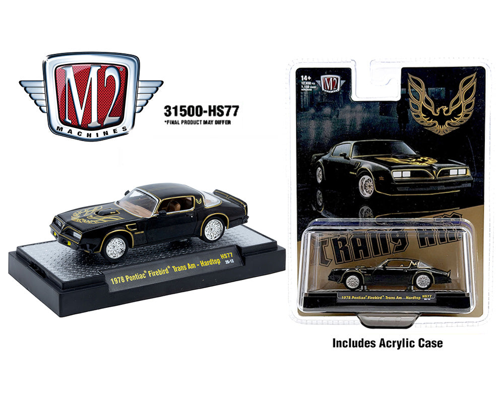 M2 Machines 1:64 1978 Pontiac Trans Am Firebird Special Edition – Black – Hobby Exclusive 31500-HS77