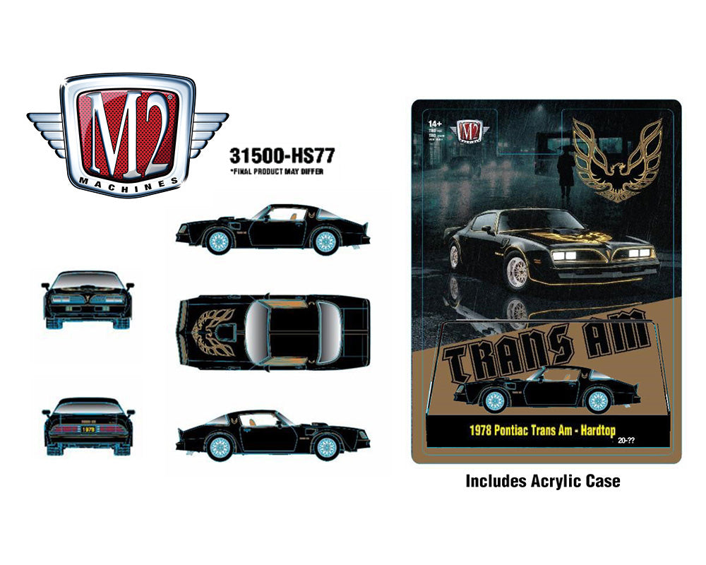 M2 Machines 1:64 1978 Pontiac Trans Am Firebird Special Edition – Black – Hobby Exclusive 31500-HS77